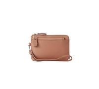 PORRASSO Cuero Monederos Mujer Estuches de Llave Cartera Portátil Tarjetero para Tarjetas de Crédita con Correa de Muñeca Pequeña Bolsita Coin Purse Rosa Loto