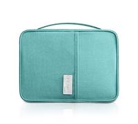 PORRASSO Familiar Pasaporte Impermeable Cartera Viaje Documento Bolsa Camping Viajes de Negocios Mujeres y Hombres Protección Tarjeta de Identidad Entradas Tarjeta de Crédito, Azul, L, Moderno