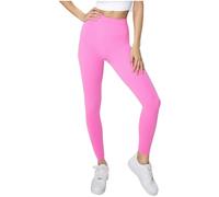 PORRASSO Leggins Mujer Fitness Pantalones Deportivos Cintura Alta Leggings Control de Abdomen Elásticos Suaves Opaco Leggins para Running Training Yoga Rosa A