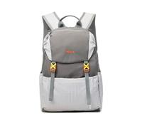 PORRASSO Mochila Casual Bolso Escolar 15/25 L Ligera Daypack Grande Nylon Mochila para Hombre Mujer Negocio Colegio Senderismo Viajes Uso Diario Gris B