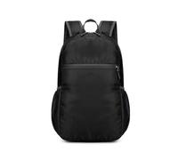PORRASSO Mochila Casual Mochila Impermeable Ligera Plegable 19L Backpack para Hombre Mujer Viajar Uso Diario Negro