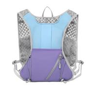 PORRASSO Mochila de Hidratación Ligera Daypack Reflectante para Correr Ciclismo Mochila de Deporte al Aire Libre Impermeable para Senderismo Acampada Fitness Azul Púrpura