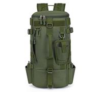 PORRASSO Mochila de Pesca Bolso Multifunción para Equipo de Pesca con Soporte para Caña Mochila al Aire Libre Impermeable para Acampada Hiking Ciclismo Viaje Verde