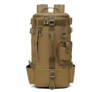 PORRASSO Mochila de Pesca Bolso Multifunción para Equipo de Pesca con Soporte para Caña Mochila al Aire Libre Impermeable para Acampada Hiking Ciclismo Viaje Caqui