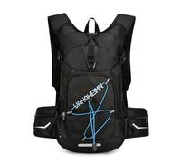 PORRASSO Mochila de Senderismo 18L Mochila Impermeable Ligera Hiking Backpack para Hombre Mujer Acampar Hacer Ciclismo Escalada Deportes Aire Libre Negro