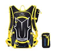 PORRASSO Mochila de Senderismo 19L Mochila Mochila Ligera Hiking Backpack Mochila de Hidratación para Hombre Mujer Acampar Hacer Ciclismo Escalada Deportes Aire Libre Amarillo