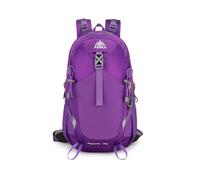 PORRASSO Mochila de Senderismo 25/30 L Mochila Daypack Nylon Impermeable Duradero Backpack para Hombre Mujer Camping Escalada Deportes Viajar Aire Libre Púrpura A