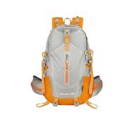 PORRASSO Mochila de Senderismo 30L Mochila Impermeable Gran Daypack Respirable Hiking Nylon Camping Backpack para Hombre Mujer Deportes Viajar Aire Libre Gris Amarillo