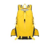 PORRASSO Mochila de Senderismo 40L Mochila Impermeable Duradera Ligera Daypack Reflectantes Backpack para Hombre Mujer Camping Escalada Deportes Viajar Aire Libre Amarillo