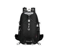 PORRASSO Mochila de Senderismo 40L Mochila Impermeable Gran Daypack Hiking Nylon Camping Backpack para Hombre Mujer Deportes Viajar Aire Libre Negro