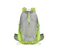 PORRASSO Mochila de Senderismo 40L Mochila Impermeable Gran Daypack Hiking Nylon Camping Backpack para Hombre Mujer Deportes Viajar Aire Libre Gris Verde