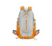 PORRASSO Mochila de Senderismo 40L Mochila Impermeable Gran Daypack Hiking Nylon Camping Backpack para Hombre Mujer Deportes Viajar Aire Libre Gris Amarillo