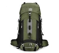 PORRASSO Mochila de Senderismo 60L Mochila Impermeable con Cubierta de lluvia Hiking Backpack para Hombre Mujer Viajar Acampar Escalada Deportes Aire Libre Verde Oscuro