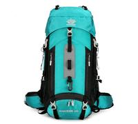 PORRASSO Mochila de Senderismo 60L Mochila Impermeable con Cubierta de lluvia Hiking Backpack para Hombre Mujer Viajar Acampar Escalada Deportes Aire Libre Verde Claro