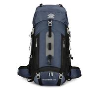 PORRASSO Mochila de Senderismo 60L Mochila Impermeable con Cubierta de lluvia Hiking Backpack para Hombre Mujer Viajar Acampar Escalada Deportes Aire Libre Azul Oscuro