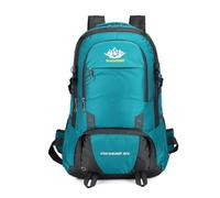 PORRASSO Mochila de Senderismo 60L Mochila Impermeable Daypack Hiking Backpack para Hombre Mujer Camping Escalada Deportes Viajar Aire Libre Azul Lago