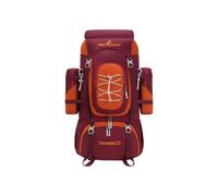 PORRASSO Mochila de Senderismo 70L con Cubierta para Lluvia Mochila de Camping Gran Capacidad con Compartimento de Hidratación Backpack Viaje Transpirable para Aventuras al Aire Libre Rojo
