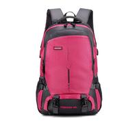 PORRASSO Mochila de Senderismo Impermeable Mochila 45L Duradera Backpack para Hombre Mujer Camping Escalada Deportes Viajar Aire LibreDurable backpack Rojo Rosa