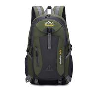 PORRASSO Mochila de Senderismo Mochila Impermeable 40L Daypack con Orificio para Auriculares Hiking Backpack para Hombre Mujer Camping Escalada Deportes Viajar Aire Libre Verde Militar