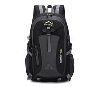 PORRASSO Mochila de Senderismo Mochila Impermeable 40L Daypack con Orificio para Auriculares Hiking Backpack para Hombre Mujer Camping Escalada Deportes Viajar Aire Libre Negro