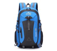 PORRASSO Mochila de Senderismo Mochila Impermeable 40L Daypack con Orificio para Auriculares Hiking Backpack para Hombre Mujer Camping Escalada Deportes Viajar Aire Libre Azul