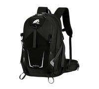 PORRASSO Mochila de Senderismo Mochila Impermeable 40L Gran Daypack con Cinta Reflectante Hiking Nylon Backpack para Hombre Mujer Camping Escalada Deportes Viajar Aire Libre Negro