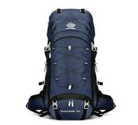 PORRASSO Mochila de Senderismo Mochila Impermeable con Cubierta de lluvia 60L Hiking Backpack para Hombre Mujer Viajar Acampar Escalada Deportes Aire Libre Azul Oscuro