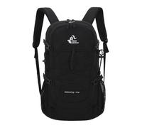 PORRASSO Mochila de Senderismo Outdoor 40L Mochila Camping Impermeable Gran Daypack Backpack de Nylon para Mujeres Hombres Viaje Trekking Escalada Negro