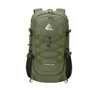 PORRASSO Mochila de Senderismo Outdoor 40L Mochila Camping Impermeable Gran Daypack Backpack de Nylon para Mujeres Hombres Viaje Trekking Escalada Verde Militar