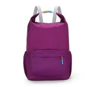PORRASSO Mochila Enrollable Mujer Bolso Escolar 19 L Ligera Daypack Grande Nylon Mochila para Trabajo Colegio Senderismo Viajes Uso Diario Morado