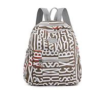 PORRASSO Mochila para Mujer Bolso Escolar de Moda Niña Daypack Señora Ligero Mochila Nylon Bolsa para Colegio Trabaja Viaje Alfabeto