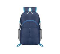 PORRASSO Mochila Plegable Impermeable Ligera Mochila de Senderismo Hombre Mujer Backpack para Acampar Viaje Deportes Uso Diario Azul Oscuro