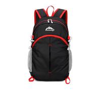 PORRASSO Mochila Plegable Mochila de Senderismo 20L Ligera Impermeable Hiking Backpack para Hombre Mujer Acampar Viaje Deportes Aire Libre Negro