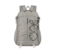 PORRASSO Mochila Plegable Mochila de Senderismo Impermeable Ligera con Diseño Reflectante Hiking Backpack para Hombre Mujer Acampar Viaje Deportes Aire Libre Gris B