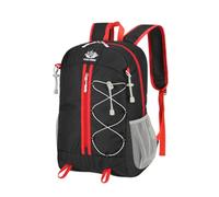 PORRASSO Mochila Plegable Mochila de Senderismo Impermeable Ligera con Diseño Reflectante Hiking Backpack para Hombre Mujer Acampar Viaje Deportes Aire Libre Negro A
