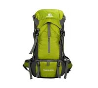 PORRASSO Mochila Senderismo 70L Mochila Camping Impermeable Resistente con Funda de Lluvia Múltiples Correas de Sujeción Externas Backpack Viaje Gran Capacidad Verde