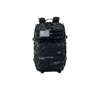 PORRASSO Mochila Táctica Outdoor Mochila Militar de 45L con Sistema Molle Tela Oxford Impermeable 900D Bolsa Bug Out de 3 Días para Senderismo Acampada Viaje Multicam Negro