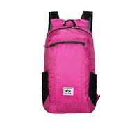 PORRASSO Mochila Ultraligera Daypack Plegable Impermeable Mochila de Senderismo Backpack para Hombre Mujer Acampar Hacer Ciclismo Deportes Aire Libre Rosa Roja