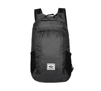 PORRASSO Mochila Ultraligera Daypack Plegable Impermeable Mochila de Senderismo Backpack para Hombre Mujer Acampar Hacer Ciclismo Deportes Aire Libre Negro