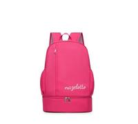PORRASSO Mochila Viaje Mochila de Día Impermeable Bolso de Gimnasio con Compartimento Independiente para Zapatos para Mujeres Hombres Natación Fitness Rojo Rosa A