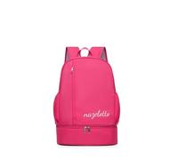PORRASSO Mochila Viaje Mochila de Día Impermeable Bolso de Gimnasio con Compartimento Independiente para Zapatos para Mujeres Hombres Natación Fitness Rojo Rosa C