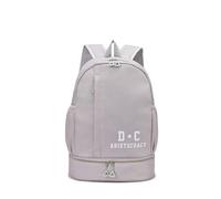 PORRASSO Mochila Viaje Mochila de Día Impermeable Bolso de Gimnasio con Compartimento Independiente para Zapatos para Mujeres Hombres Natación Fitness Gris B