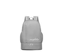 PORRASSO Mochila Viaje Mochila de Día Impermeable Bolso de Gimnasio con Compartimento Independiente para Zapatos para Mujeres Hombres Natación Fitness Gris C