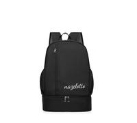 PORRASSO Mochila Viaje Mochila de Día Impermeable Bolso de Gimnasio con Compartimento Independiente para Zapatos para Mujeres Hombres Natación Fitness Negro A
