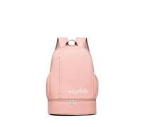 PORRASSO Mochila Viaje Mochila de Día Impermeable Bolso de Gimnasio con Compartimento Independiente para Zapatos para Mujeres Hombres Natación Fitness Rosa C