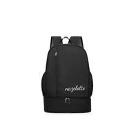 PORRASSO Mochila Viaje Mochila de Día Impermeable Bolso de Gimnasio con Compartimento Independiente para Zapatos para Mujeres Hombres Natación Fitness Negro C