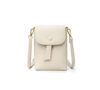 PORRASSO Moda Bolso Bandolera Bolso Movil Mujer Mini Bolso Bandolera Señora Bolsa de Telefono PU Teléfono Monedero para Fechado Compras Viaje Blanco