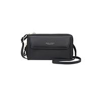 PORRASSO Moda Cartera de Mujer Bolso Bandolera Monederos PU Tarjetero para Tarjetas de Crédita Billeteras Señora Bolsa de Telefono Negro