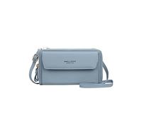 PORRASSO Moda Cartera de Mujer Bolso Bandolera Monederos PU Tarjetero para Tarjetas de Crédita Billeteras Señora Bolsa de Telefono Azul