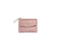 PORRASSO Moda Cartera de Mujer Monedero Corto Tarjetero para Tarjetas de Crédito PU Billetero con 3 Ranuras para Tarjetas Wallet Rosa